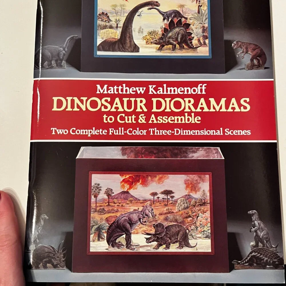 Dinosaur Dioramas to Cut and Assemble (2 Complete‎ 3-D Scenes) (copyright 1983)